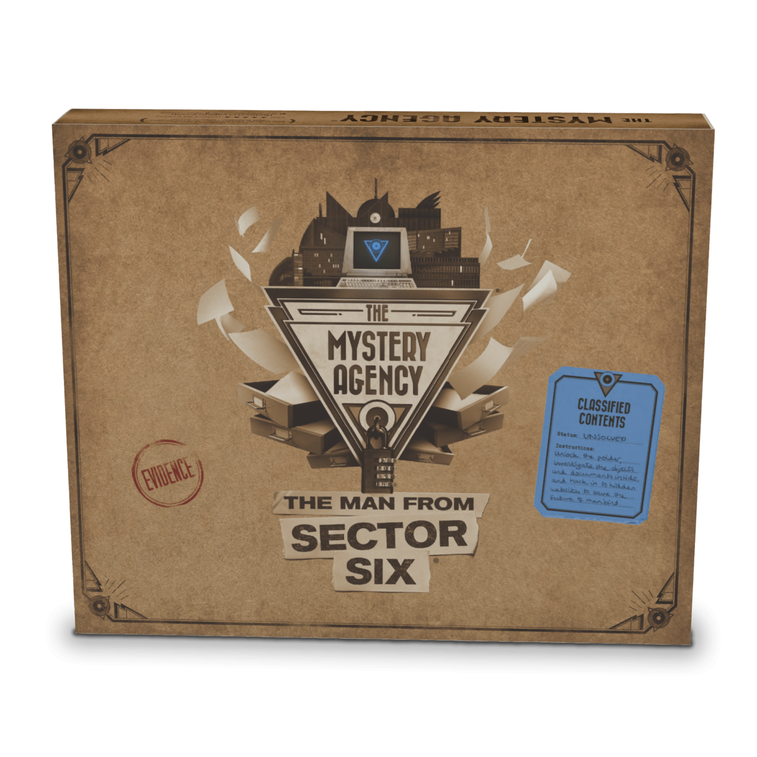The Man from Sector Six - Secret Agent Escape-Room Board Game by The Mystery Agency